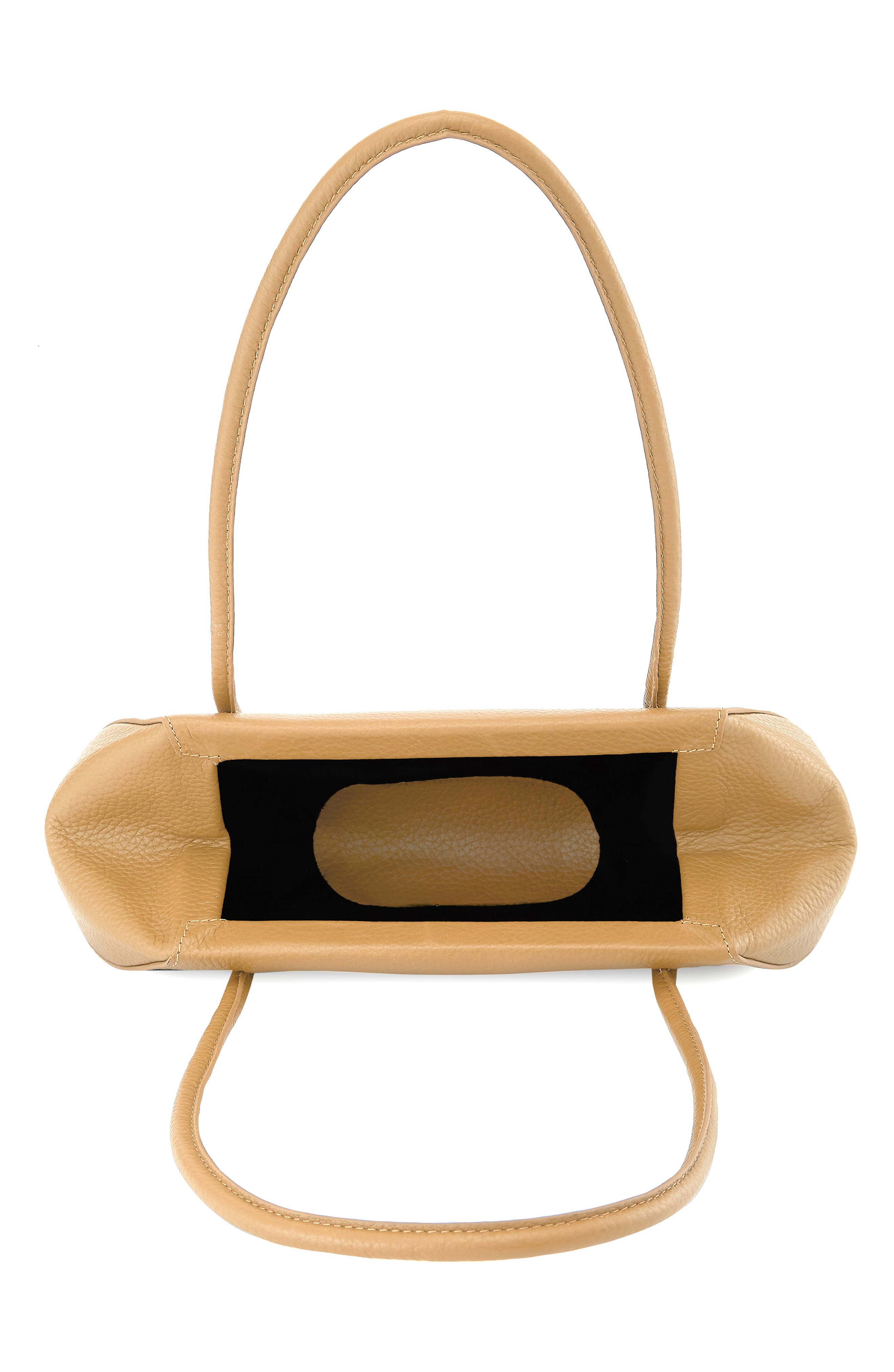 behno Mini Elizabeth Baguette Pebble Leather Shoulder Bag, Alternate, color, Bisque