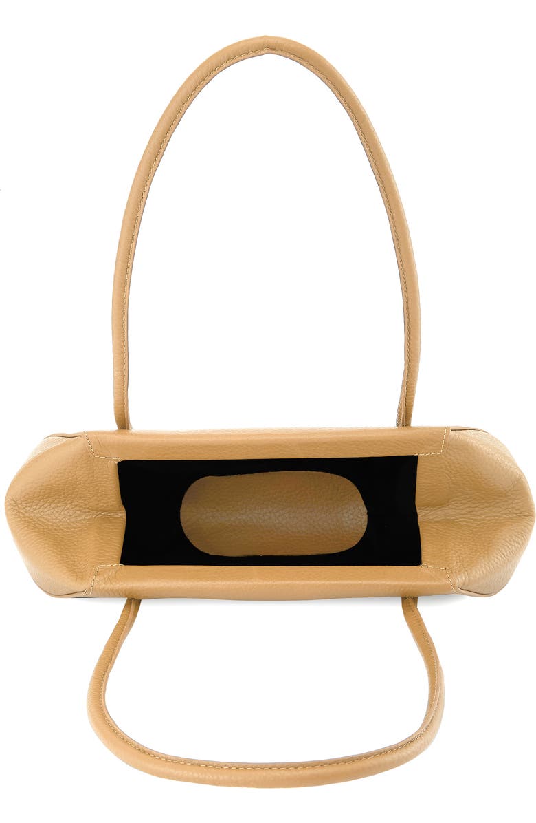 behno Mini Elizabeth Baguette Pebble Leather Shoulder Bag, Alternate, color, Bisque