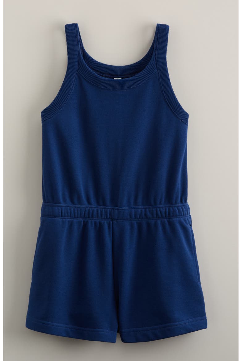 Kids' Cotton Blend Romper, Main, color, BLUE ESTATE