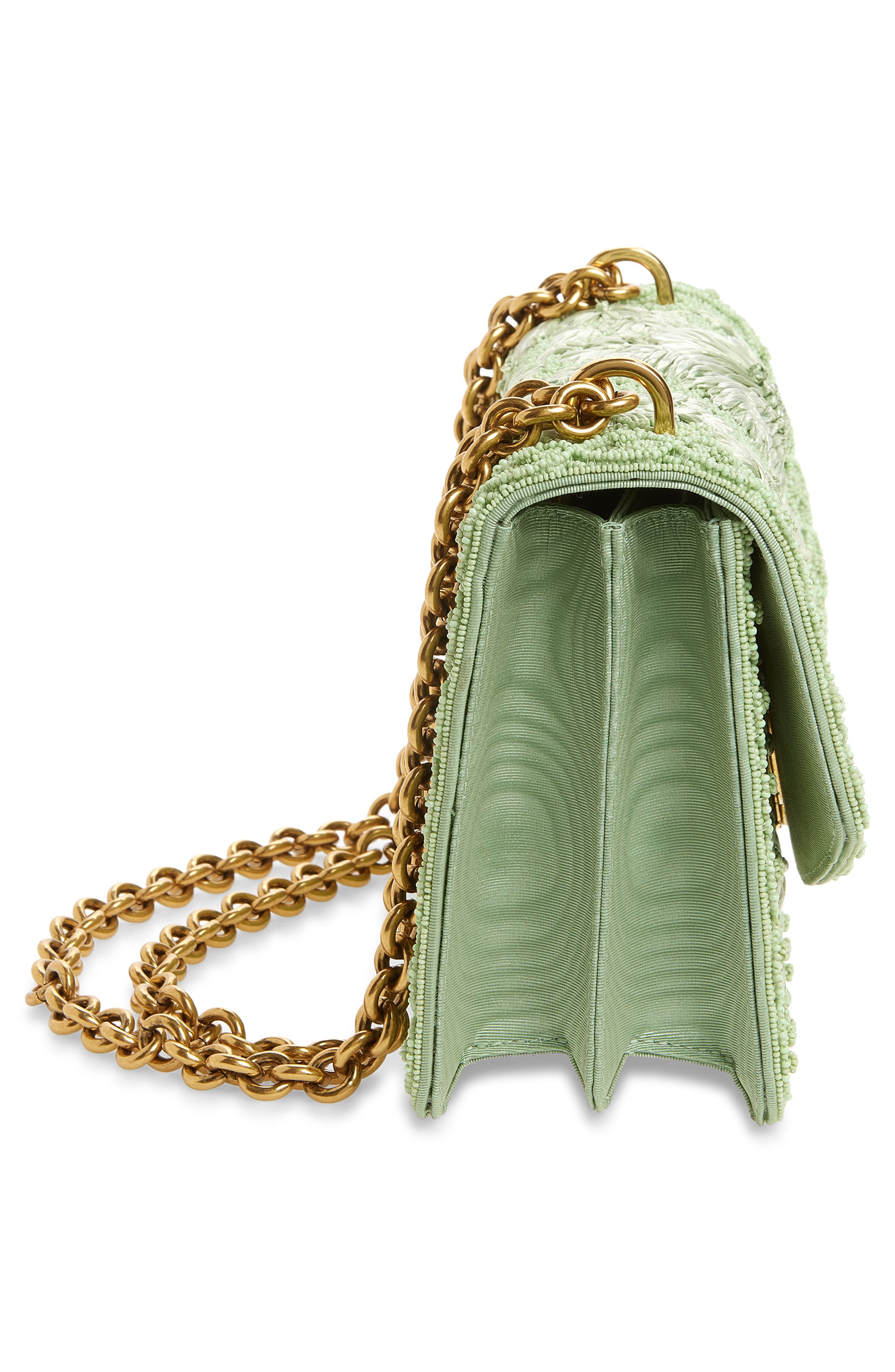 DeVain Embroidered Shoulder Bag, Alternate, color, GREEN