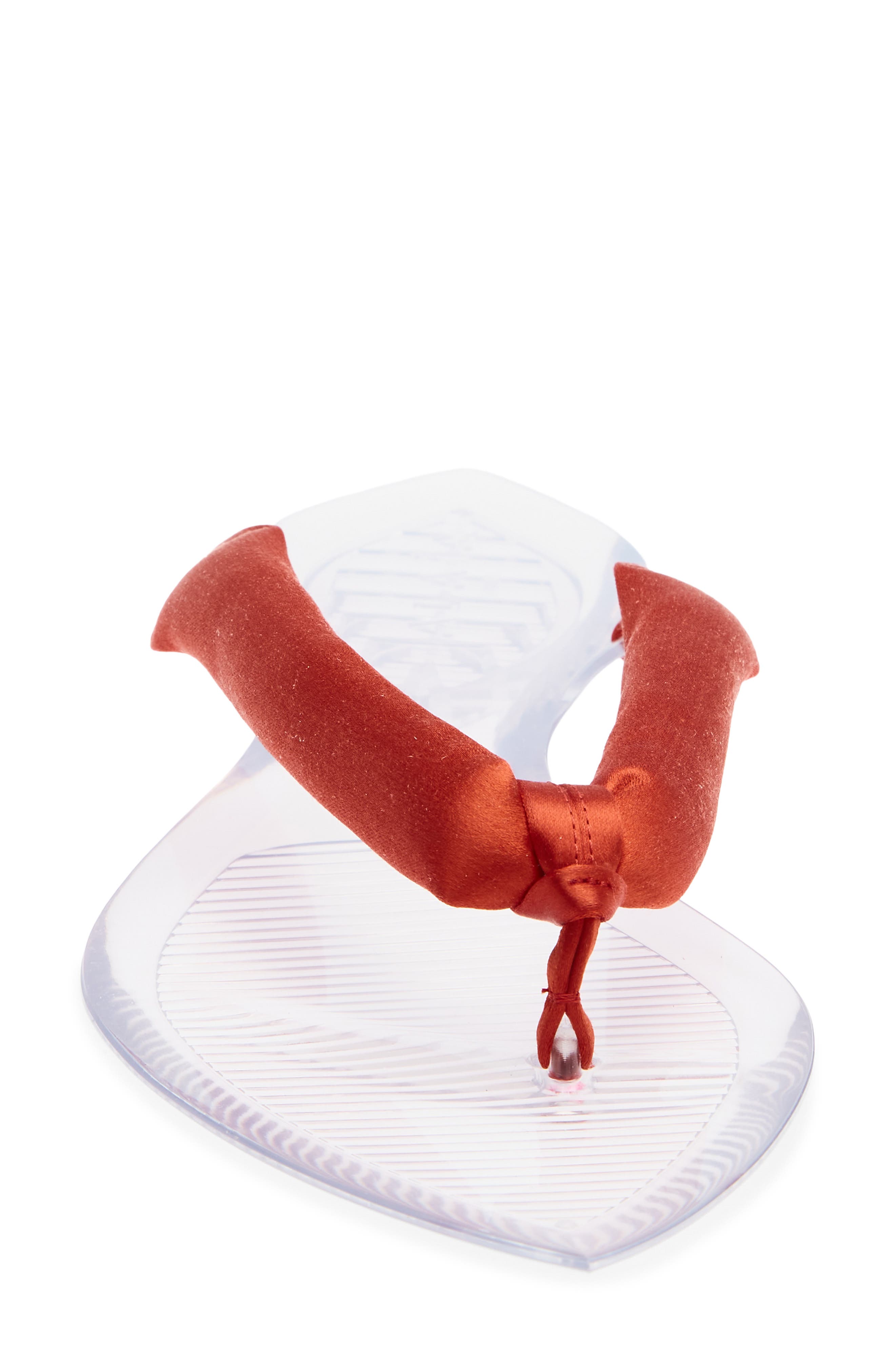 Invisible Padded Thong Sandal, Alternate, color, ROUGE ORANGE