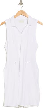 Callaway Sleeveless Flounce Mesh Detail Golf Dress