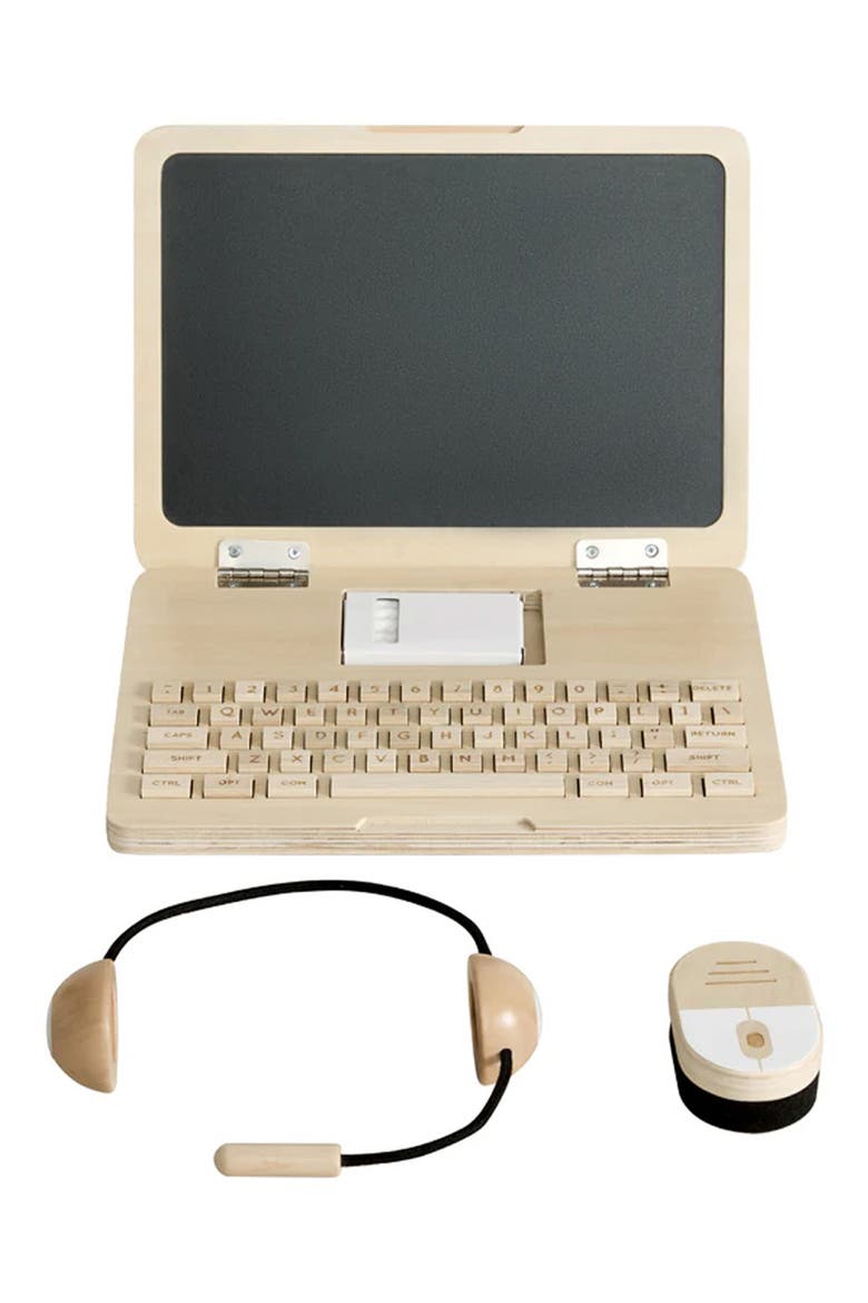 Unplugged Laptop Playset, Main, color, NATURAL WOOD