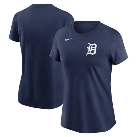 Women's Nike  Navy Detroit Tigers Fuse Wordmark T-Shirt