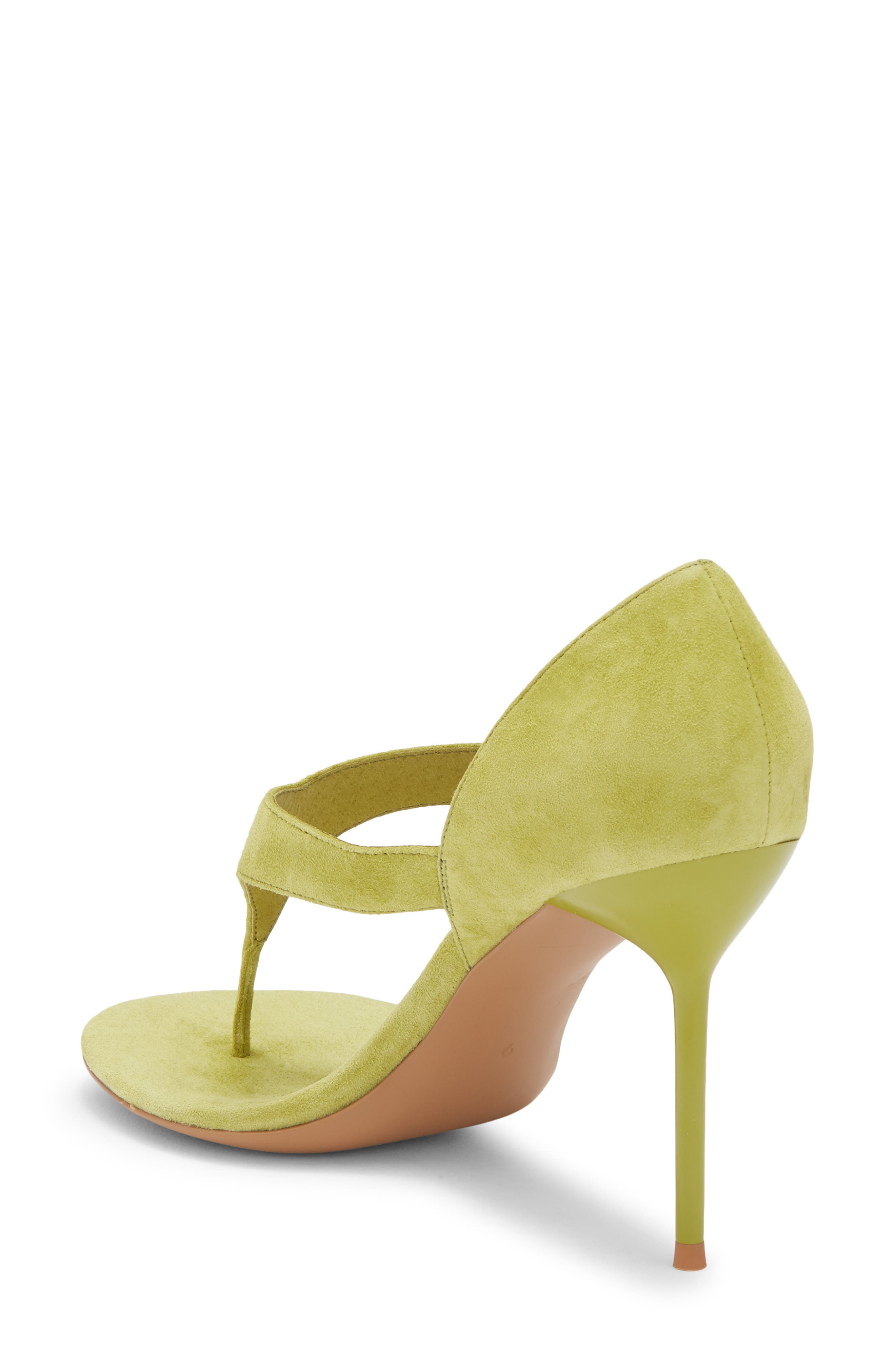 Rhian Stiletto Sandal, Alternate, color, CHARTREUSE SUEDE