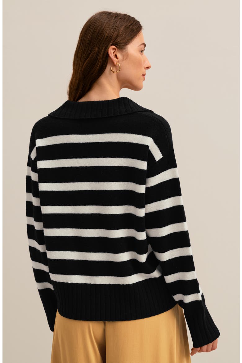 The Gilly Stripe Sweater, Alternate, color, Black