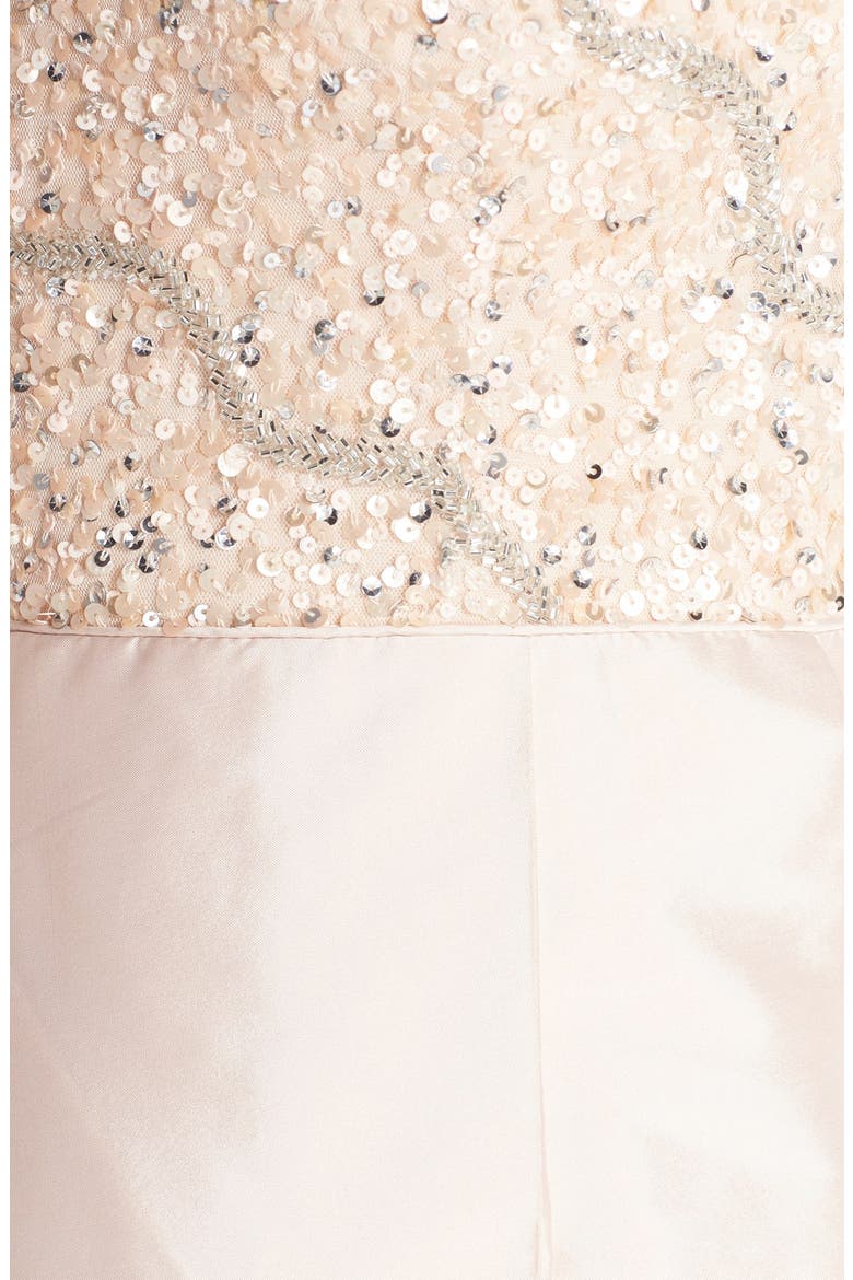 Embellished Taffeta Ballgown, Alternate, color, LIGHT CHAMPAGNE
