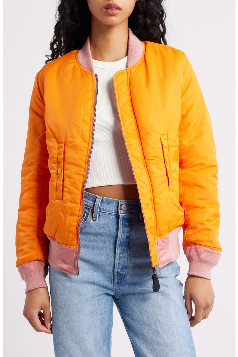MA-1 W Bomber Jacket, Alternate, color, ROSE