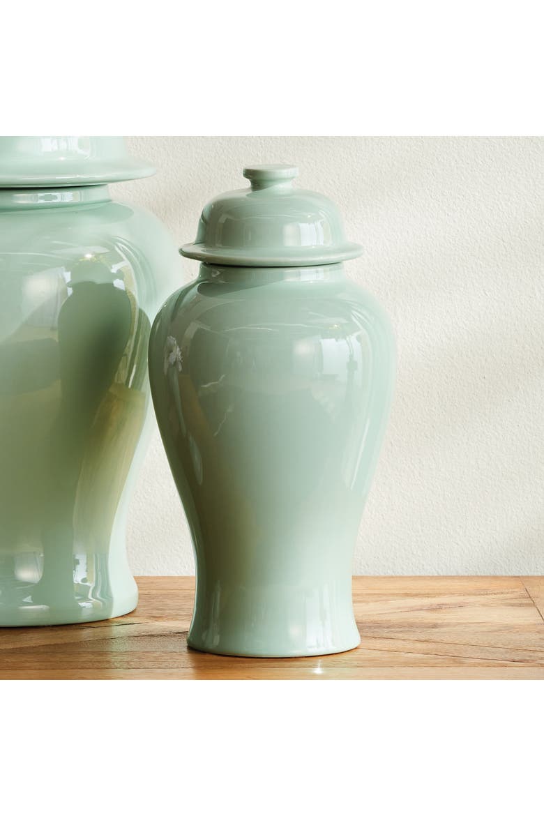 Koa Wide Lidded Ginger Jar, Alternate, color, Green