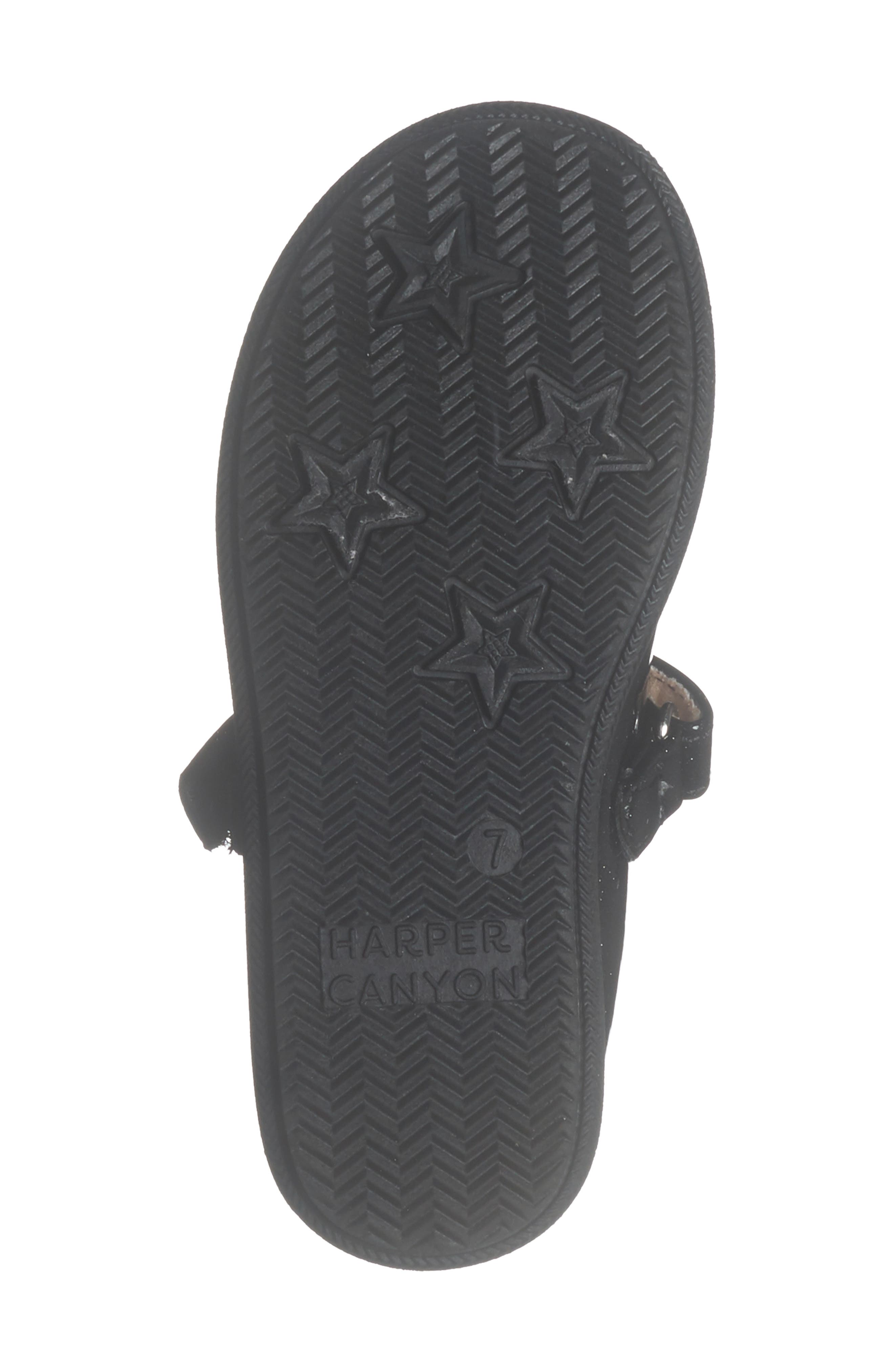 Harper Canyon Kids' Kitty Cat Mary Jane Flat, Alternate, color, Black Glitter