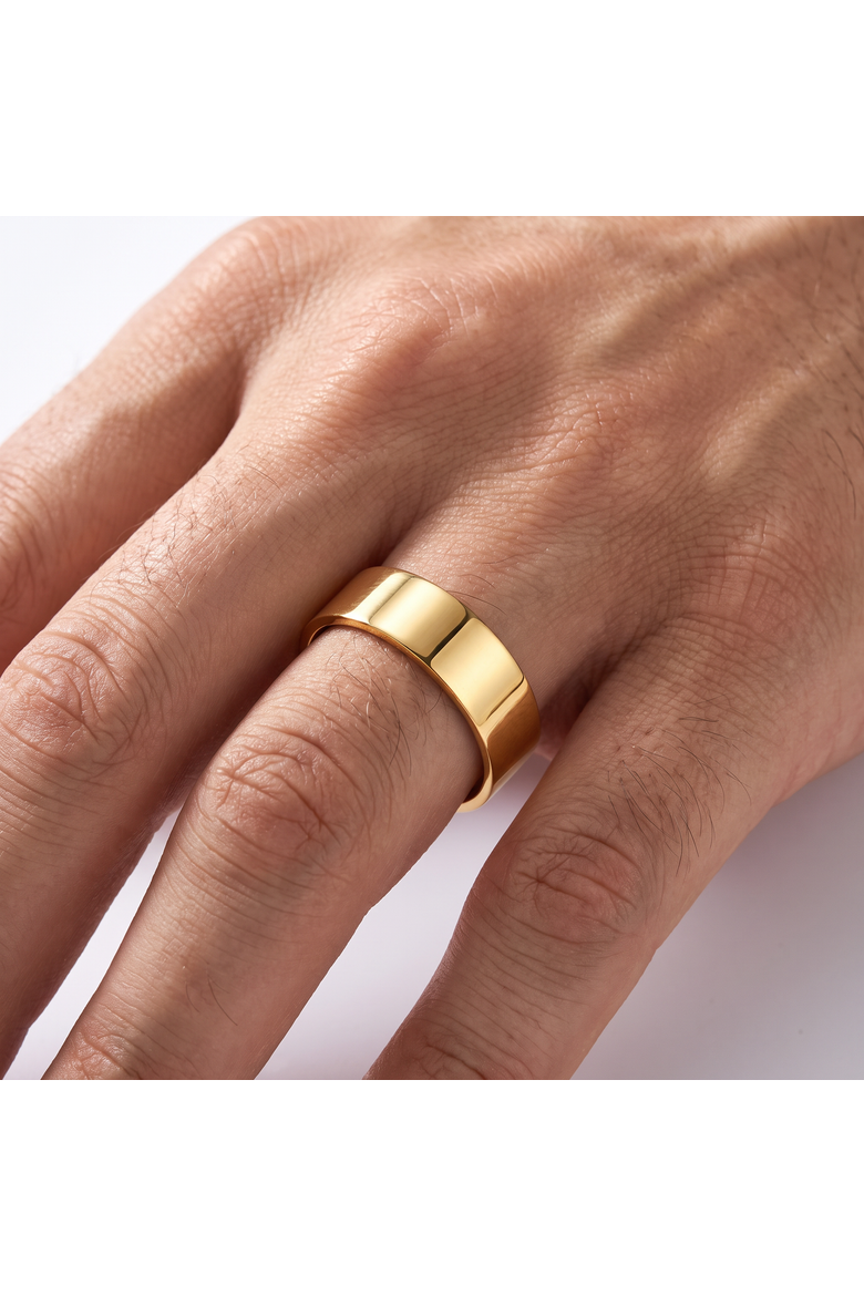 6mm Flat High Polished Wedding Band 14K Gold, Alternate, color, Yellow Gold