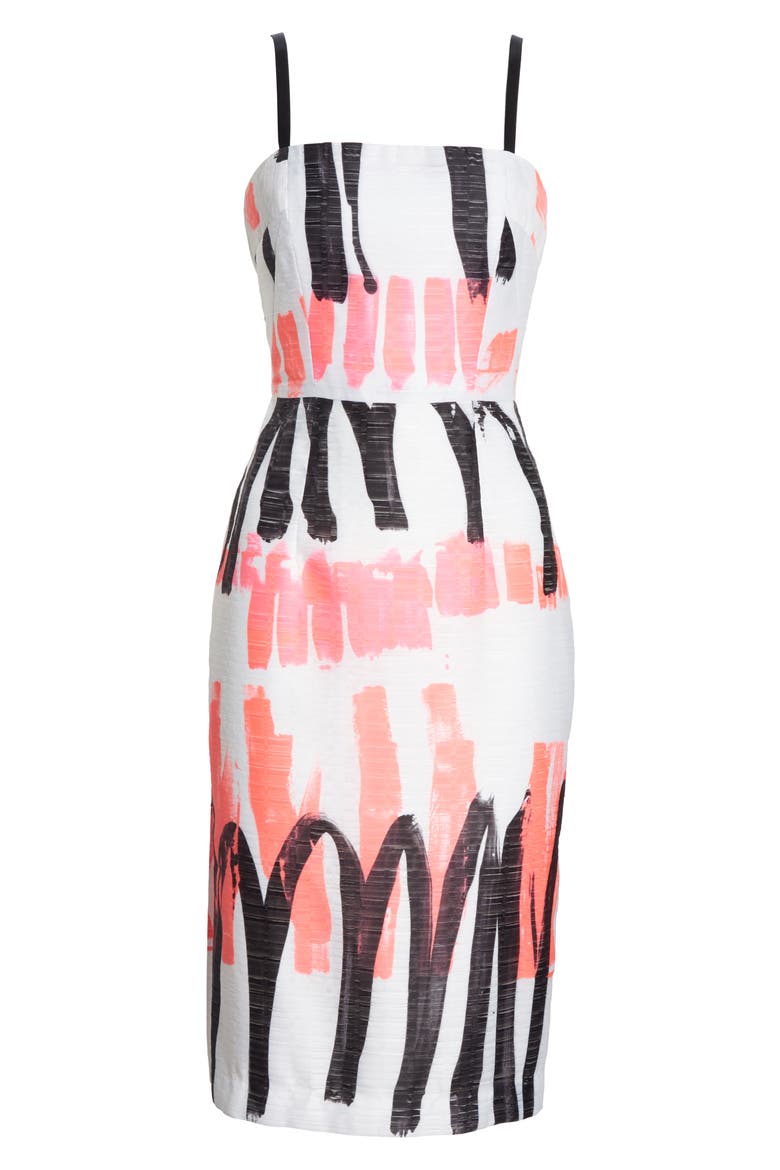 Print Pencil Dress, Alternate, color, MULTI