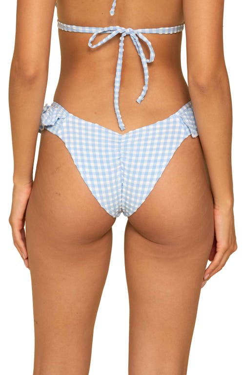 MONTCE MONTCE PERI MICRO GINGHAM RUFFLE BIKINI BOTTOMS 