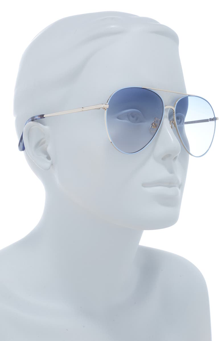 Kate Spade New York carolane 61mm special fit polarized aviator sunglasses, Alternate, color,