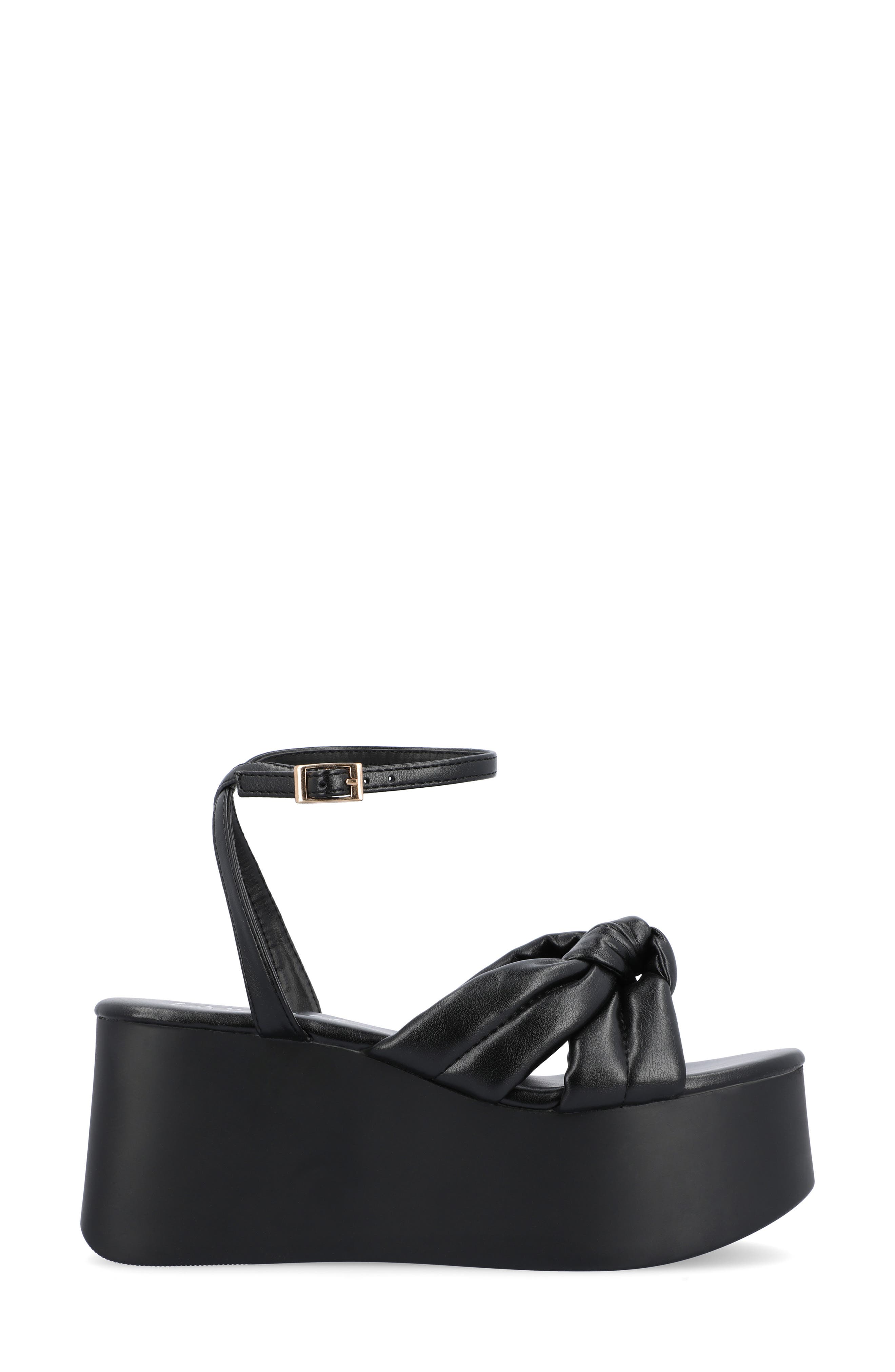 Journee Collection Lailee Ankle Strap Platform Sandal, Alternate, color, Black