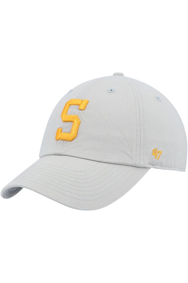 Men's '47 Gray Pittsburgh Steelers Clean Up Legacy Adjustable Hat, Main, color, Gray