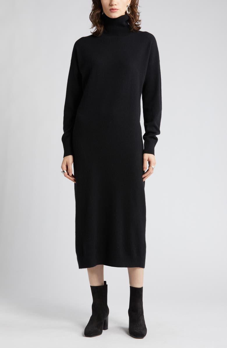 Nordstrom Long Sleeve Wool & Cashmere Sweater Dress, Alternate, color,