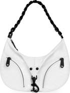 Rebecca Minkoff Julian Croissant Croc Embossed Leather Shoulder Bag