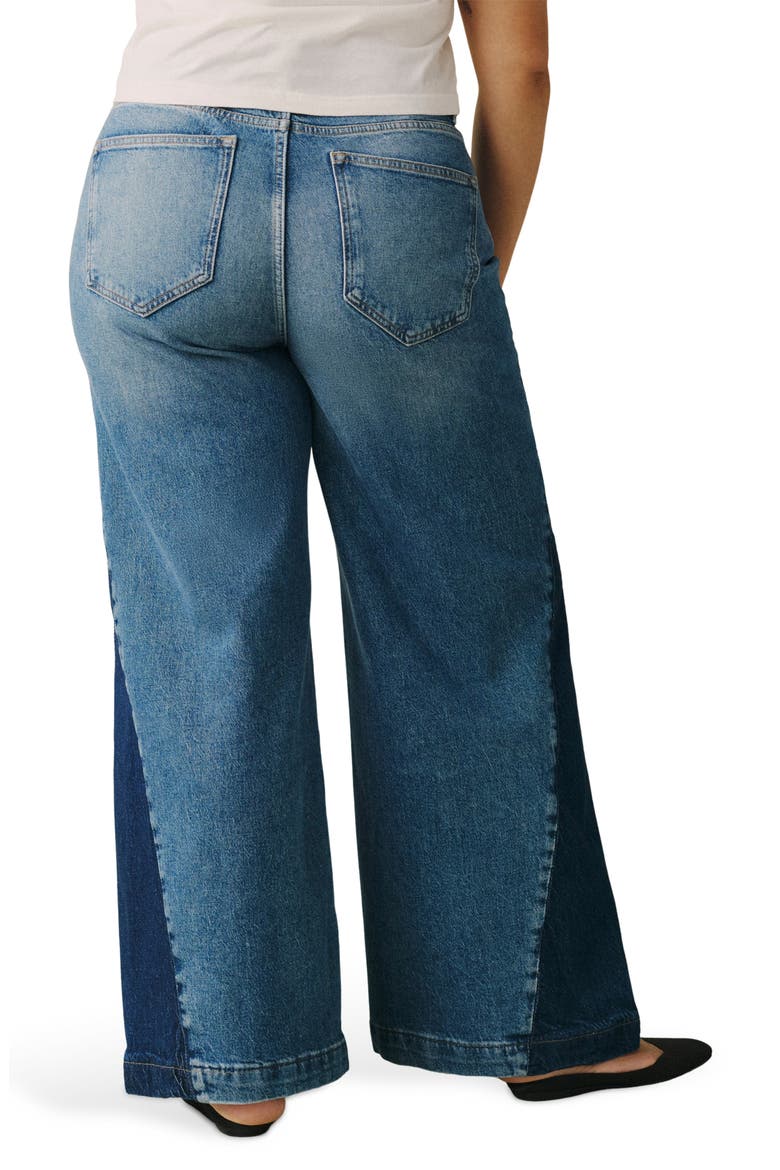 Nce High Waist Wide Leg Jeans, Alternate, color, SPLIT RINSE