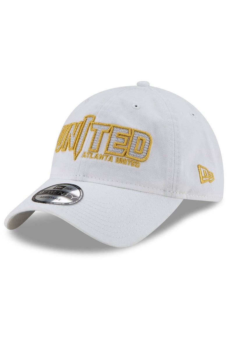 Men's New Era White Atlanta United FC Secondary Jersey Hook 9TWENTY Adjustable Hat, Main, color, White