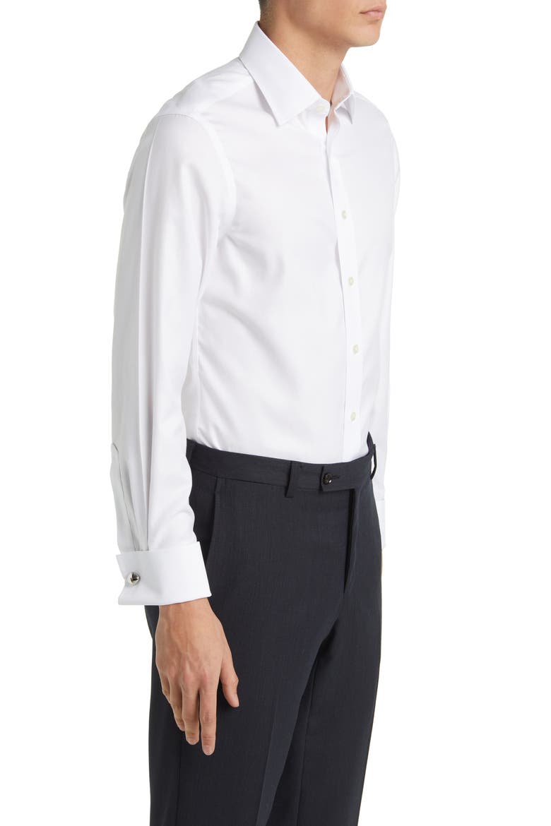 Non-Iron Twill Shirt, Alternate, color, WHITE