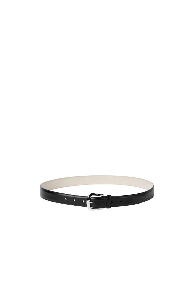 Calfskin belt, Alternate, color, Black