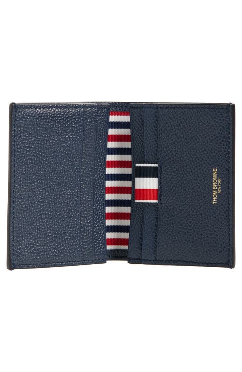 Thom Browne 4-bar Grained Leather Bifold Card Case