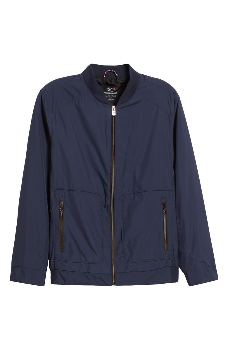 Johnston & Murphy XC4<sup>®</sup> Knit Collar Water Resistant Jacket, Alternate, color, Navy