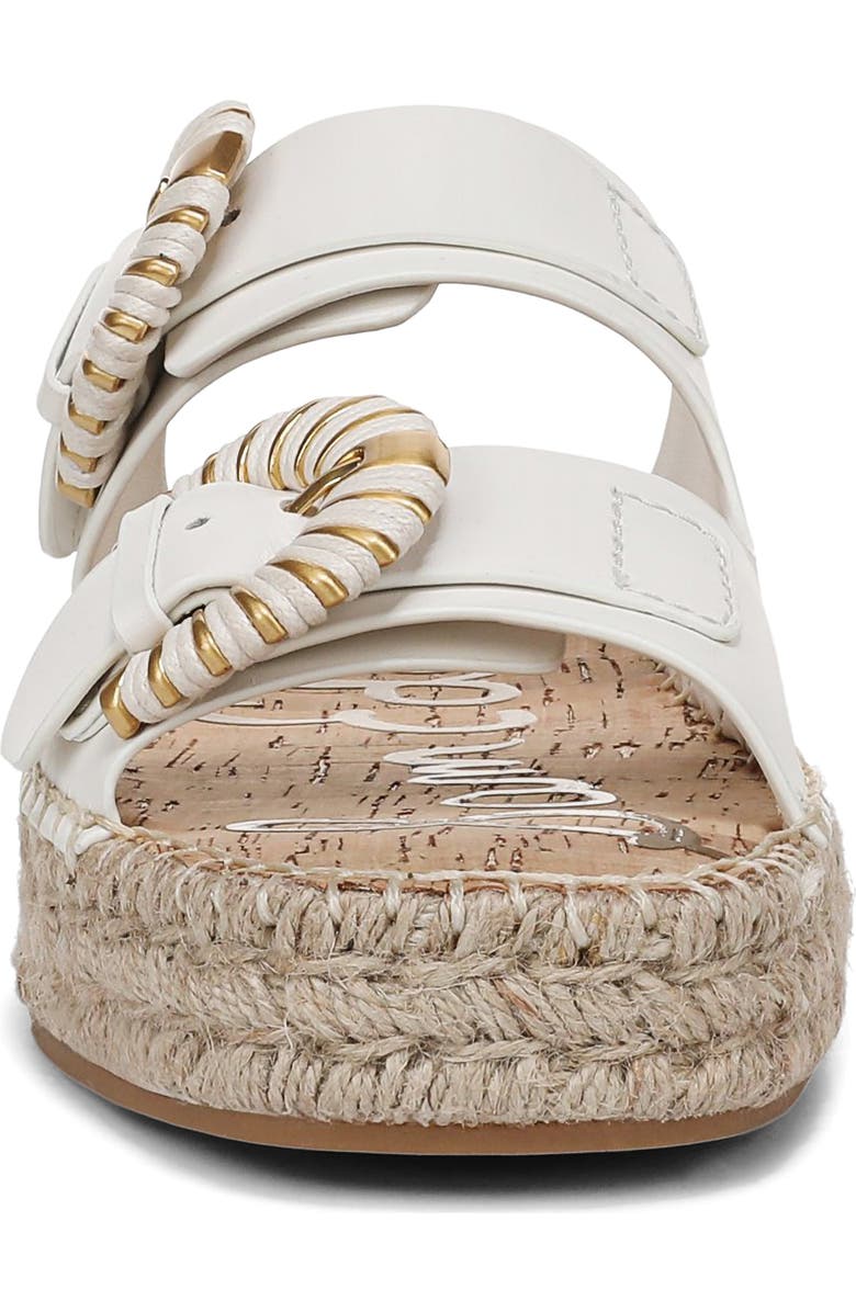 Sam Edelman Tabbey Espadrille Platform Slide Sandal, Alternate, color, Bright White