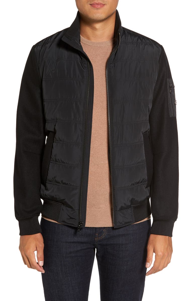 Michael Kors Mixed Media Quilted Jacket, Main, color, 