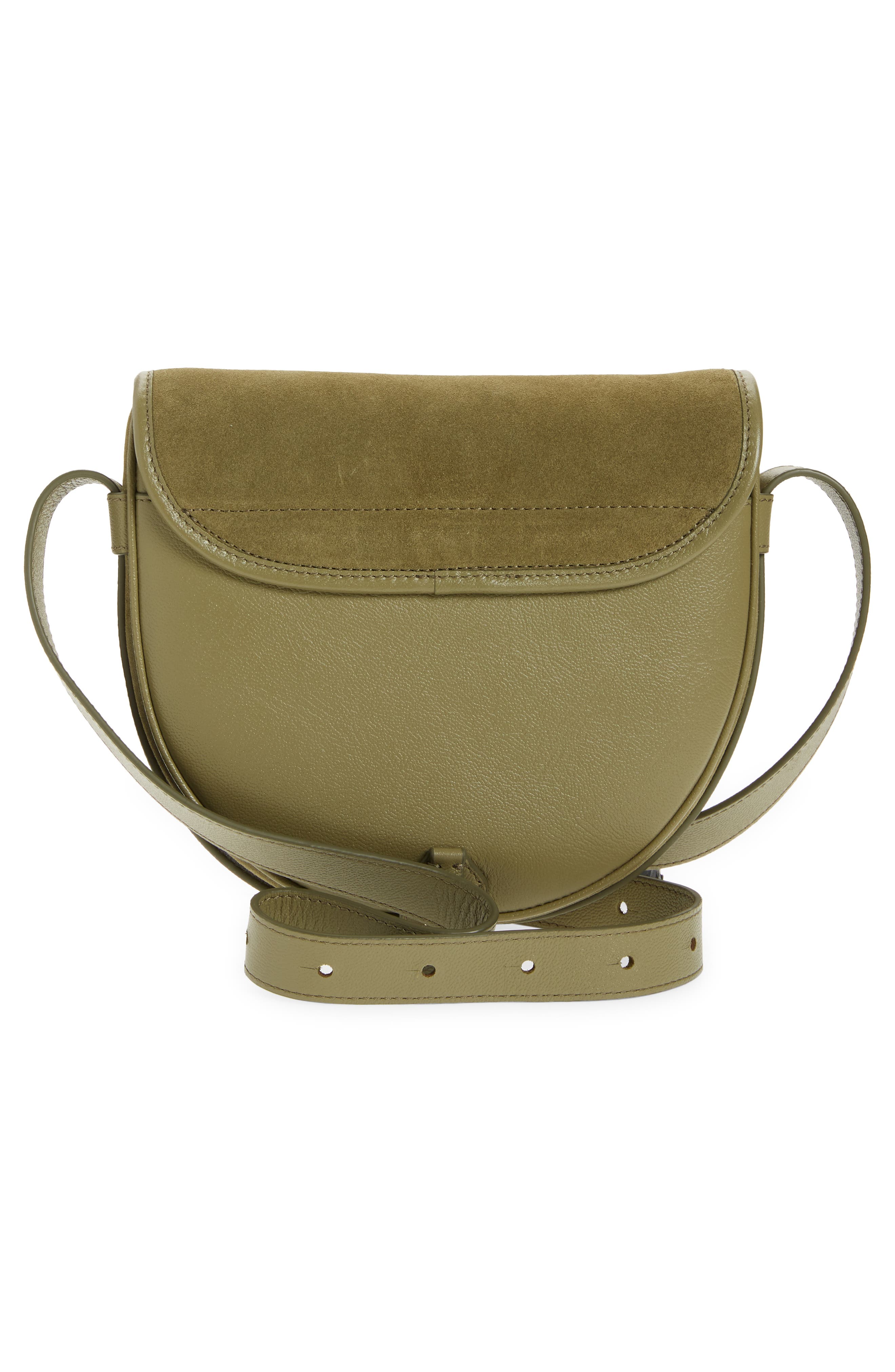 Mara Leather Saddle Bag, Alternate, color, ALOE GREEN