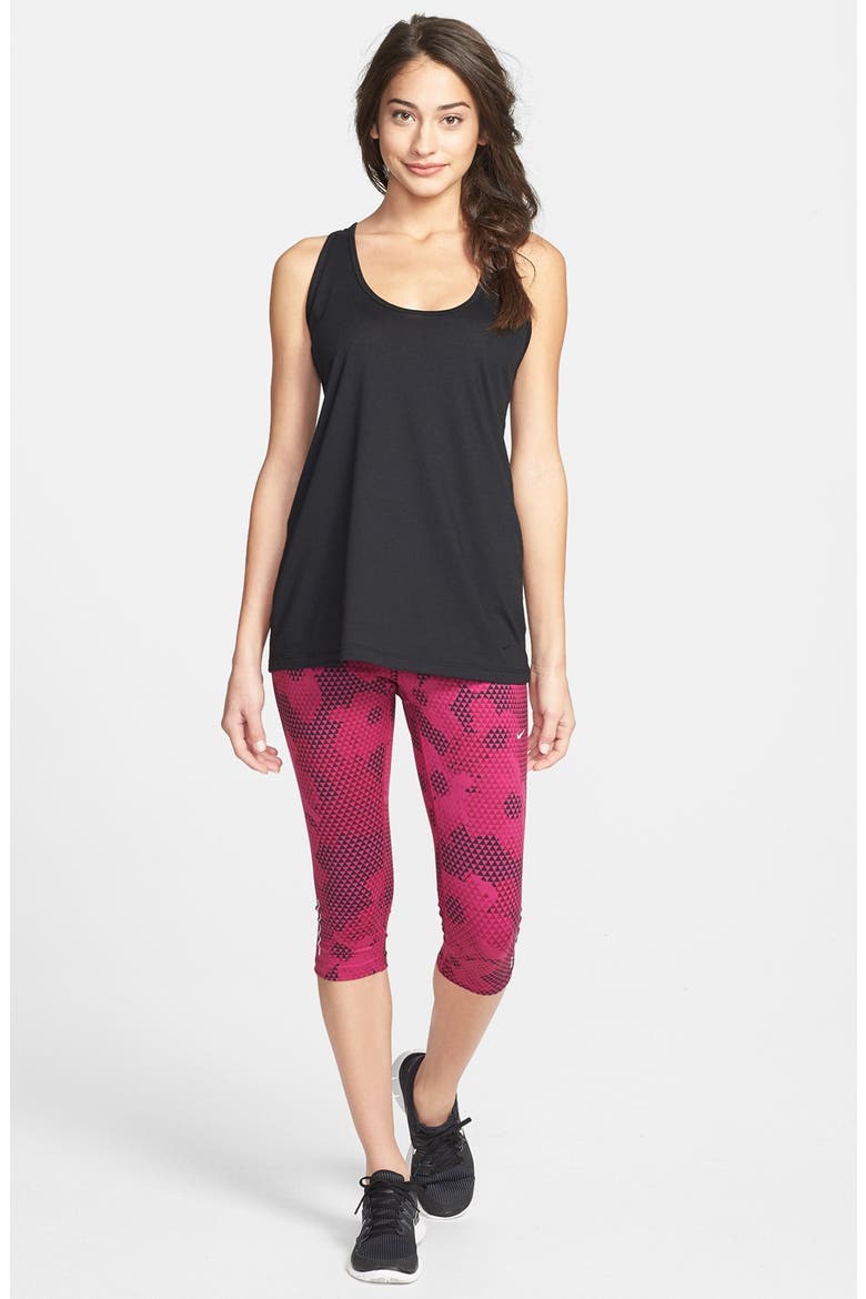 'Flow' Racerback Tank, Alternate, color, BLACK