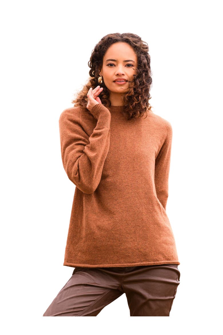 Geelong Slouch Crew Sweater, Main, color, RUST