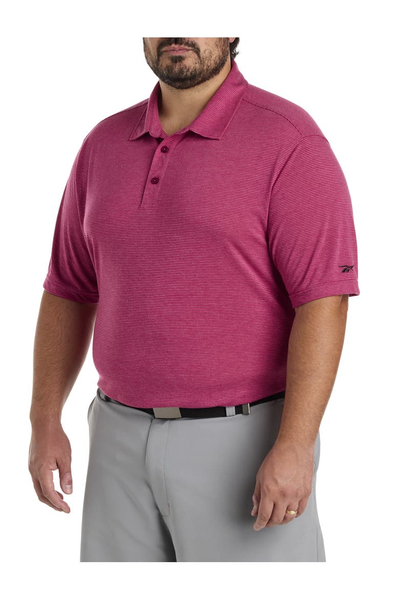 Big & Tall Performance Classic Stripe Polo Shirt, Main, color, VERY BERRY