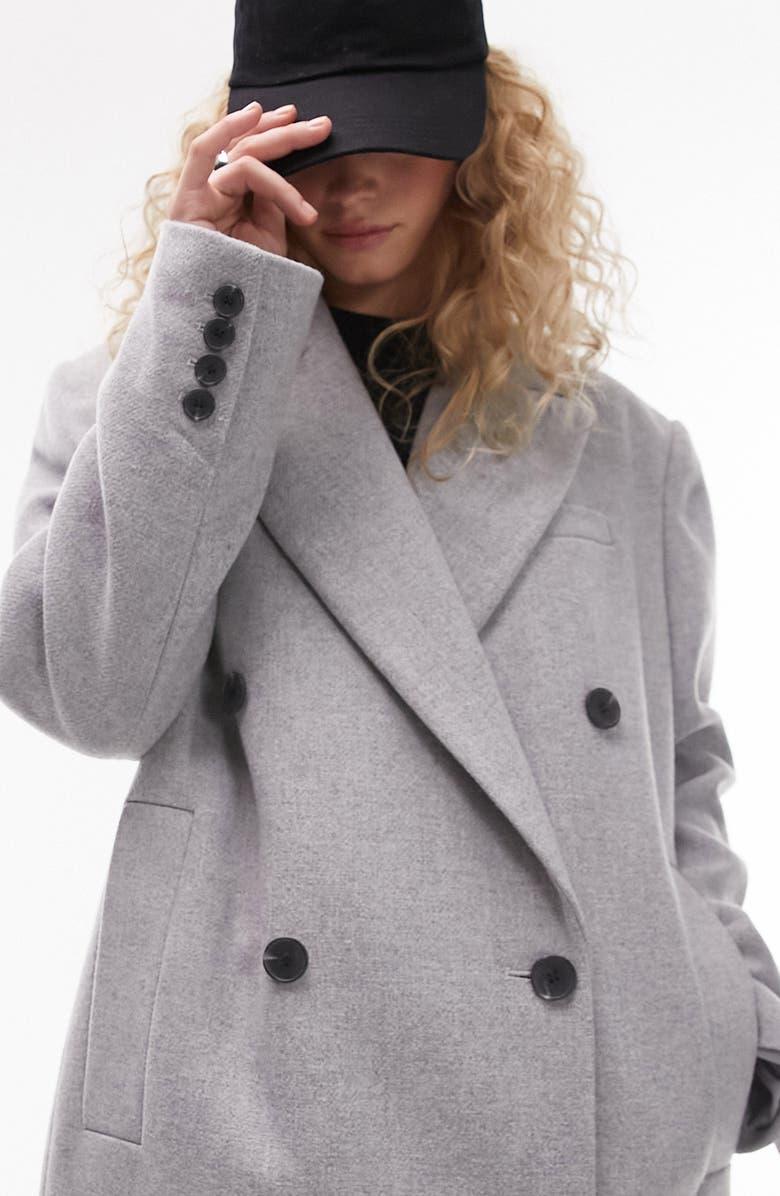 Topshop Statement Shoulder Coat, Alternate, color,