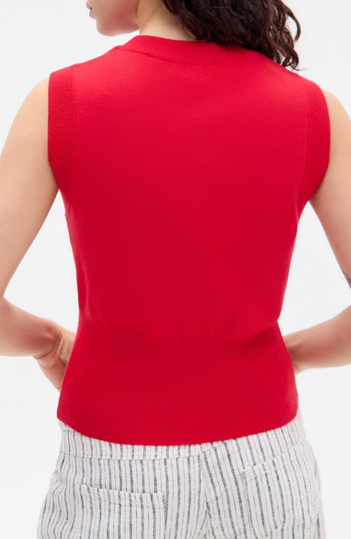 Bdg Urban Outfitters Front Button Knit Sweater Vest In Red
