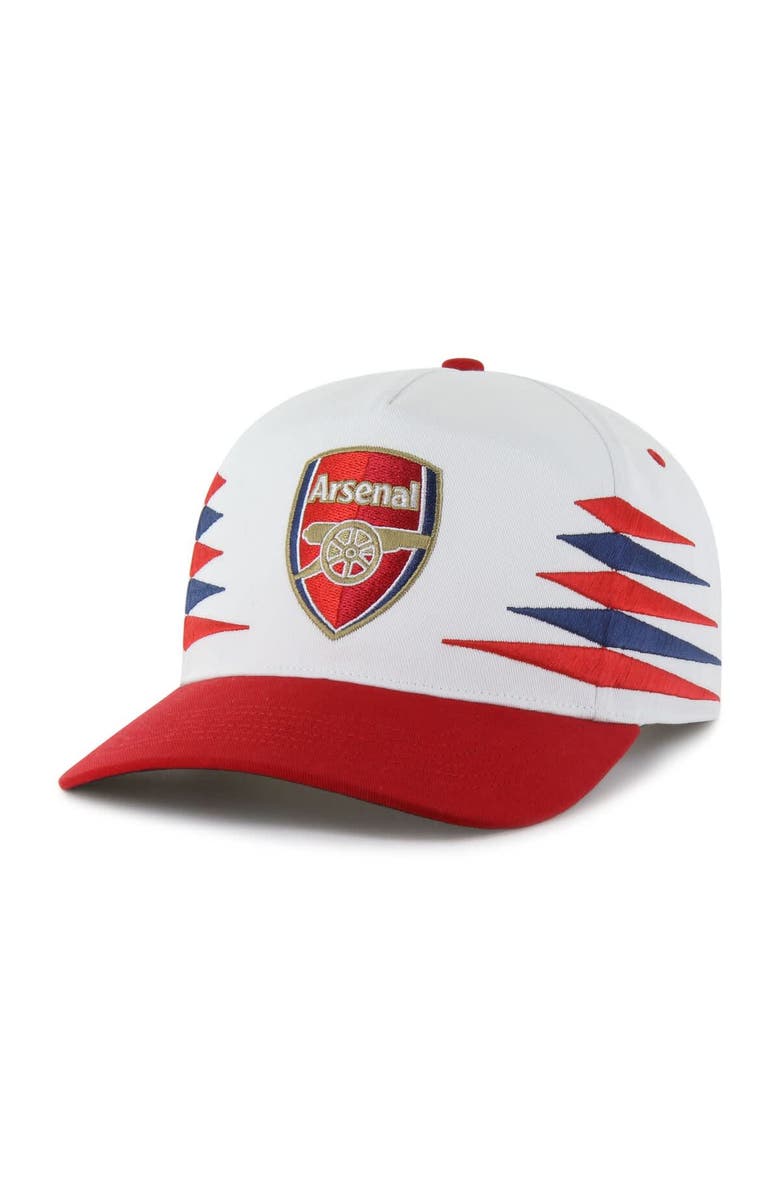 '47 Men's '47 White/Red Arsenal Diamond Cut Hitch Adjustable Hat, Main, color, White