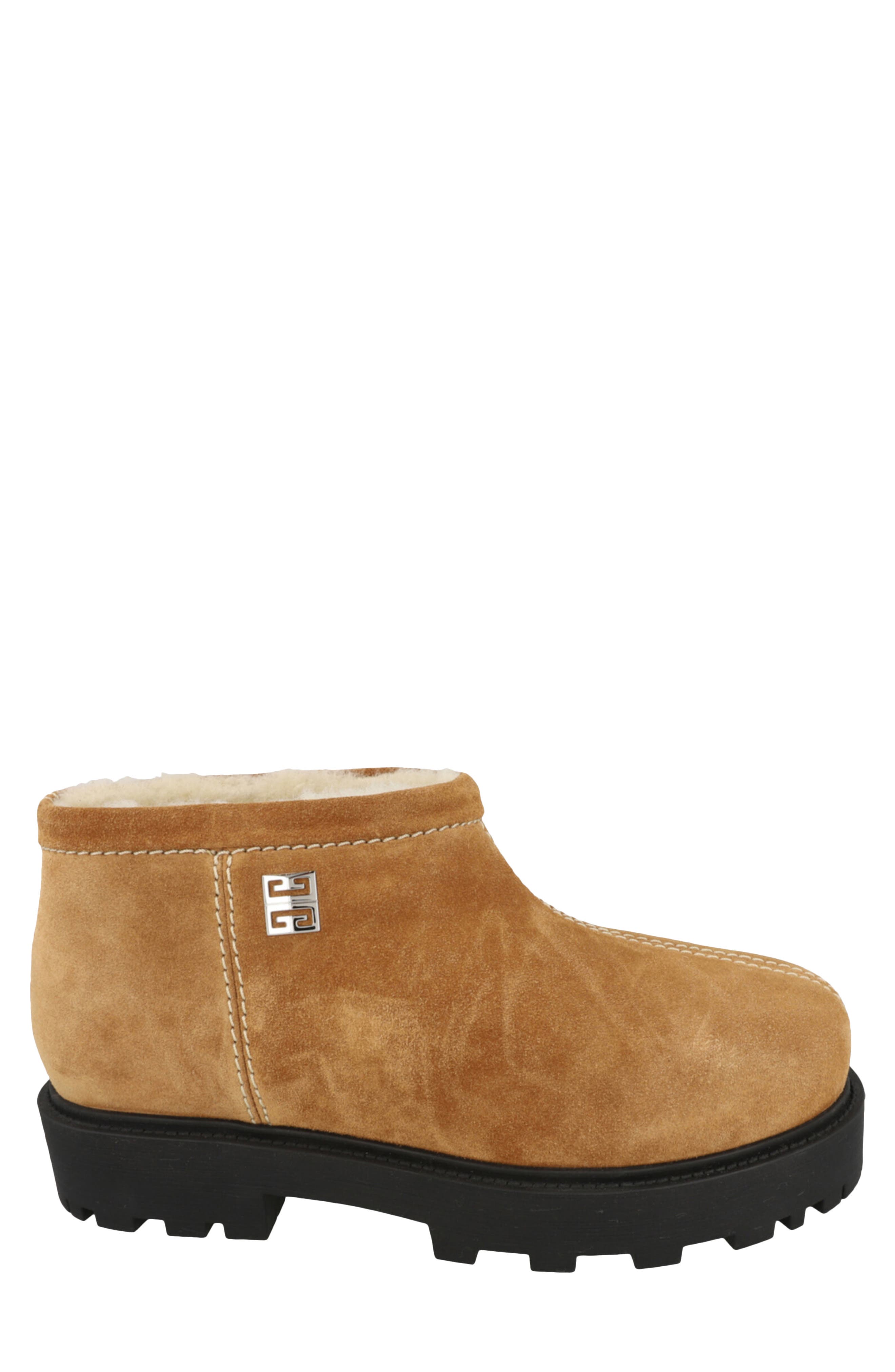 Givenchy Storm Suede Genuine Shearling Lined Boot, Alternate, color, 
