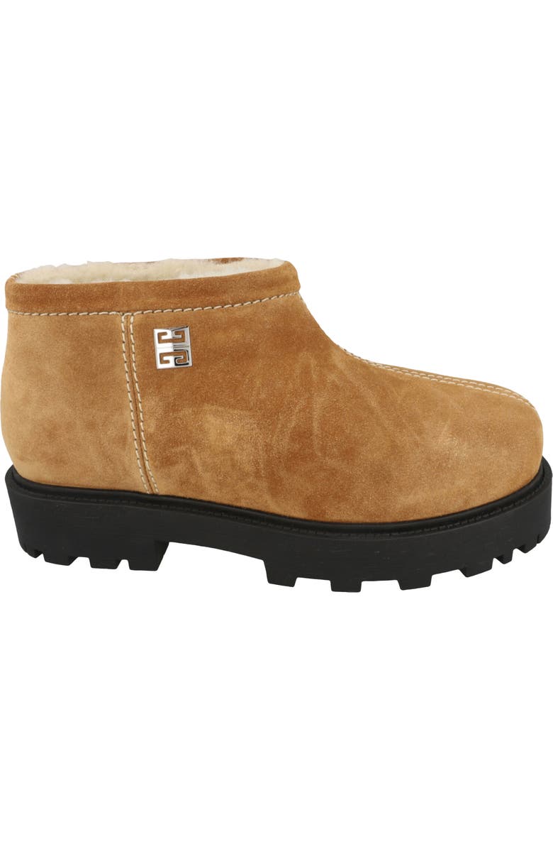 Givenchy Storm Suede Genuine Shearling Lined Boot, Alternate, color, Camel