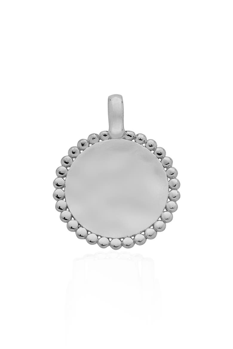 Deia Beaded Pendant Charm, Main, color, STERLING SILVER