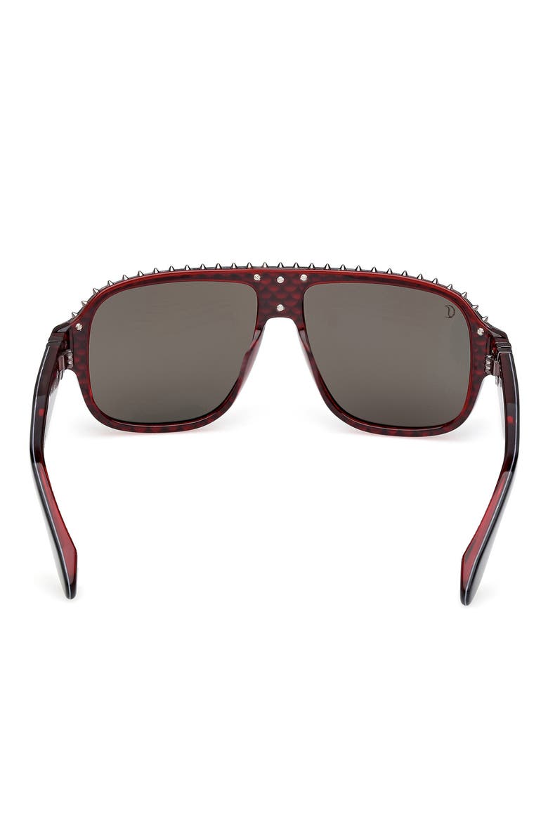 Roller 57mm Navigator Sunglasses, Alternate, color, BLACK RED / GUNMETAL / ZEISS