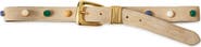 Veronica Beard Arch Stone Embellished Suede Belt