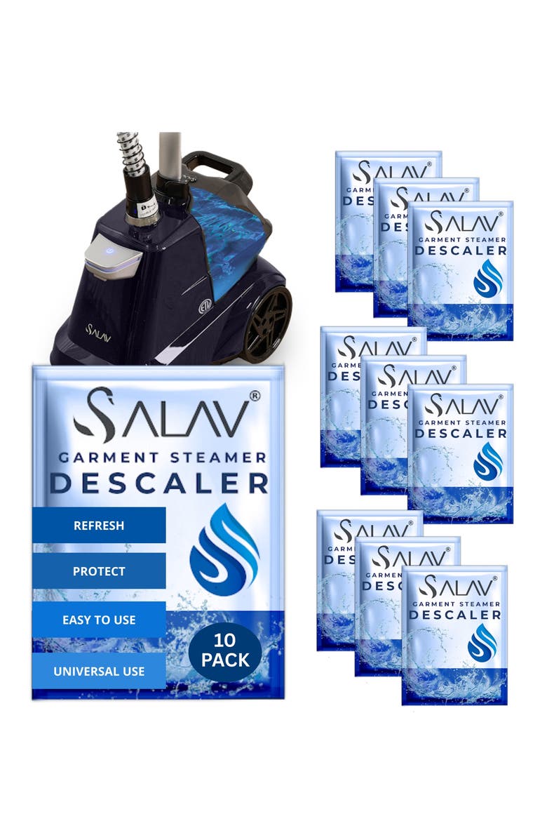 10-Pack Garment Steamer Descaling Solution Decalcifier Packets, Main, color, WHITE