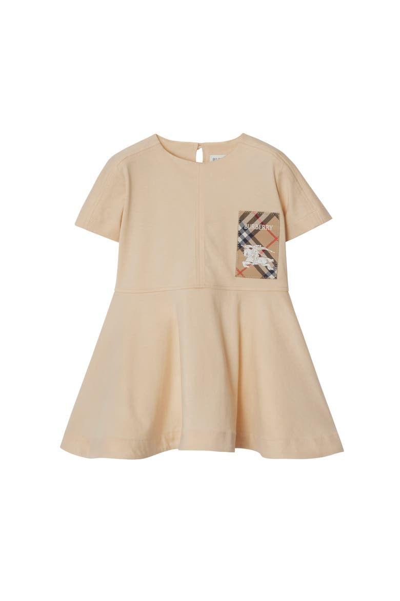 Check Label Cotton Dress, Main, color, Calico