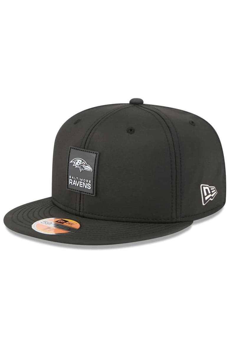 Men's New Era Black Baltimore Ravens 2025 Sideline  59FIFTY Fitted Hat, Main, color, Black