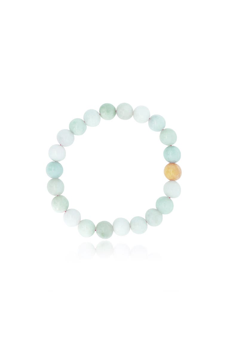 Jade Bead Stretch Bracelet, Main, color, Green