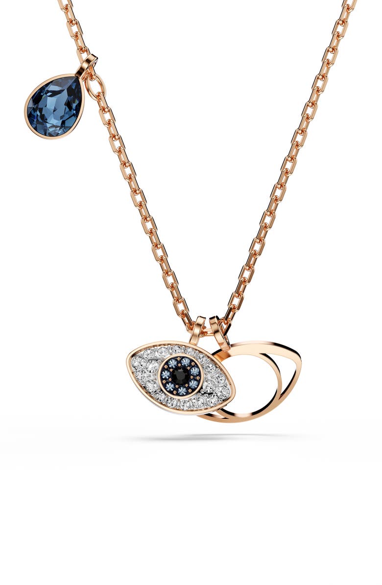 Swarovski Symbolica Pendant Necklace, Alternate, color, Rose Gold/ Multi