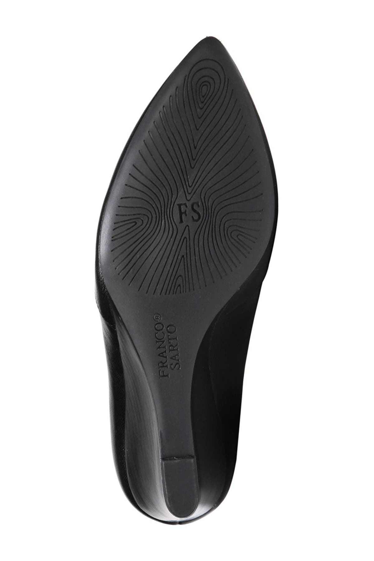 Franco Sarto Frankie Leather Wedge Pump, Alternate, color, Black