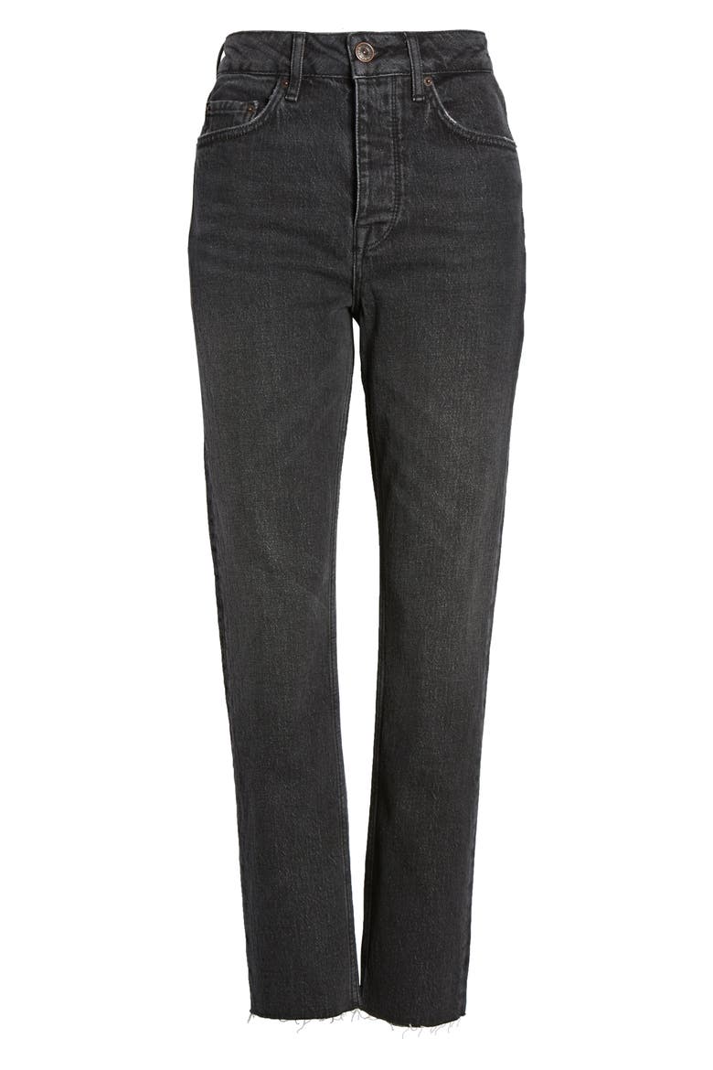 Dillon Ankle Straight Leg Jeans, Alternate, color, BLACK