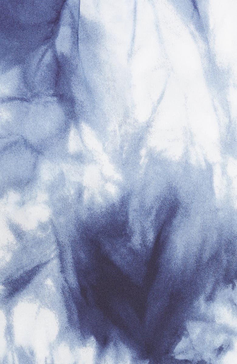 Natori Women's Sora Tie Dye Satin Robe, Alternate, color, Indigo